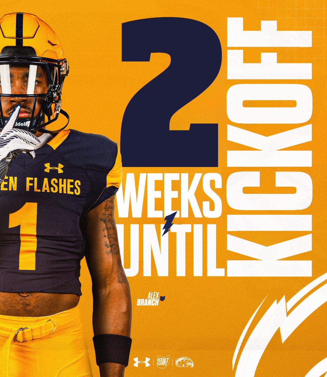 KentStFootball's tweet photo. 2. More. Saturdays. 🏈

📆 Saturday, August 31st 
🆚 PITT
🏟️ Acrisure Stadium
⏰ 12:00PM
📺 ESPNU

#KentGRIT⚡️ | #ALLIN https://t.co/9Md9n5IjDW
