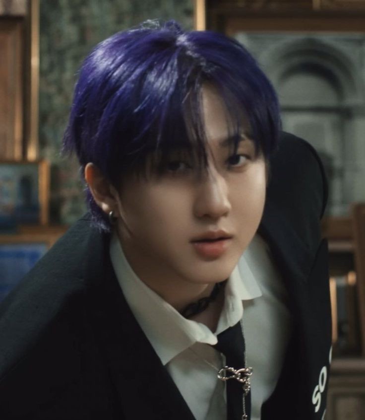 HannieQuokka3's tweet photo. Changbin purple hair lo mejor que le paso a las Girls 

STAYS LOVE CHANGBIN 
#STAYsLoveCHANGBIN
#Changbin #창빈 https://t.co/UNSZc7waeB