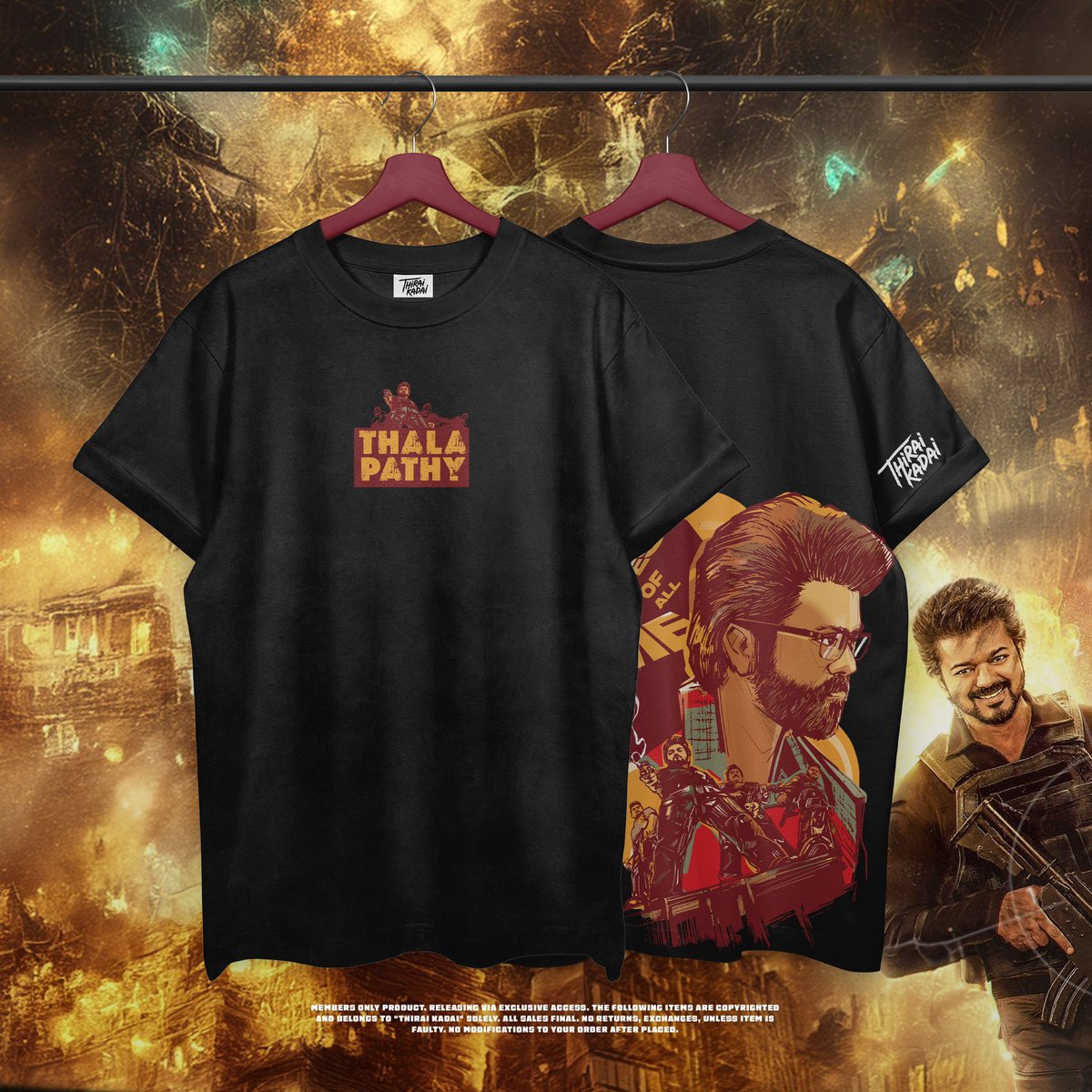 saanmuu's tweet photo. So I launched a merch store…“THIRAI KADAI”

Our latest T-shirts are now live! 🔥 We create unique merch that lets Thalapathy fans wear their pride with style. 🌟 

https://t.co/Oz8ANf79U3

#ThiraiKadai #ThalapathyVijay #GOATDesign #GOAT #ThalapathyMerch https://t.co/gs25FdH0Ff