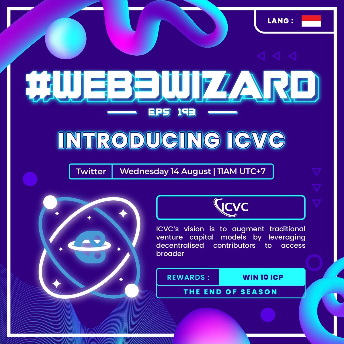 🧙‍♂️Web3 Wizards Eps 193 <a href="/icvcofficial/">ICVC</a> 

ICVC’s vision is to augment traditional venture capital models by leveraging decentralized contributors to access broader opportunities.

Tuned in : x.com/i/spaces/1mrGm…