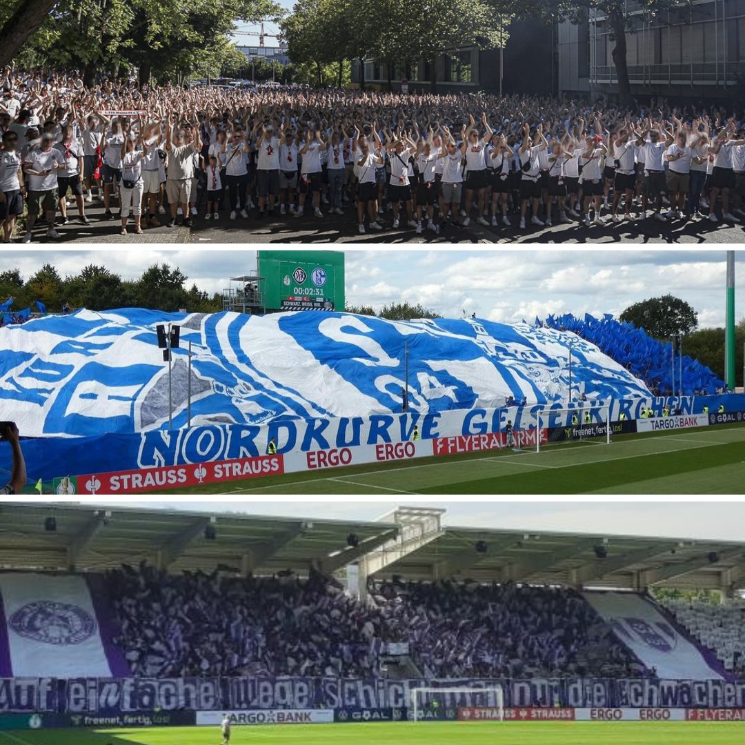 FasziFankurve's tweet photo. Wir zeigen die Fanfotos aus der 1. Runde im #DFBPokal. Hier gibt es alle Bilder im Überblick 👉 https://t.co/YnySRCRByu #AUEBMG #WIEM05 #VfRS04 https://t.co/LAZIzm9uNz