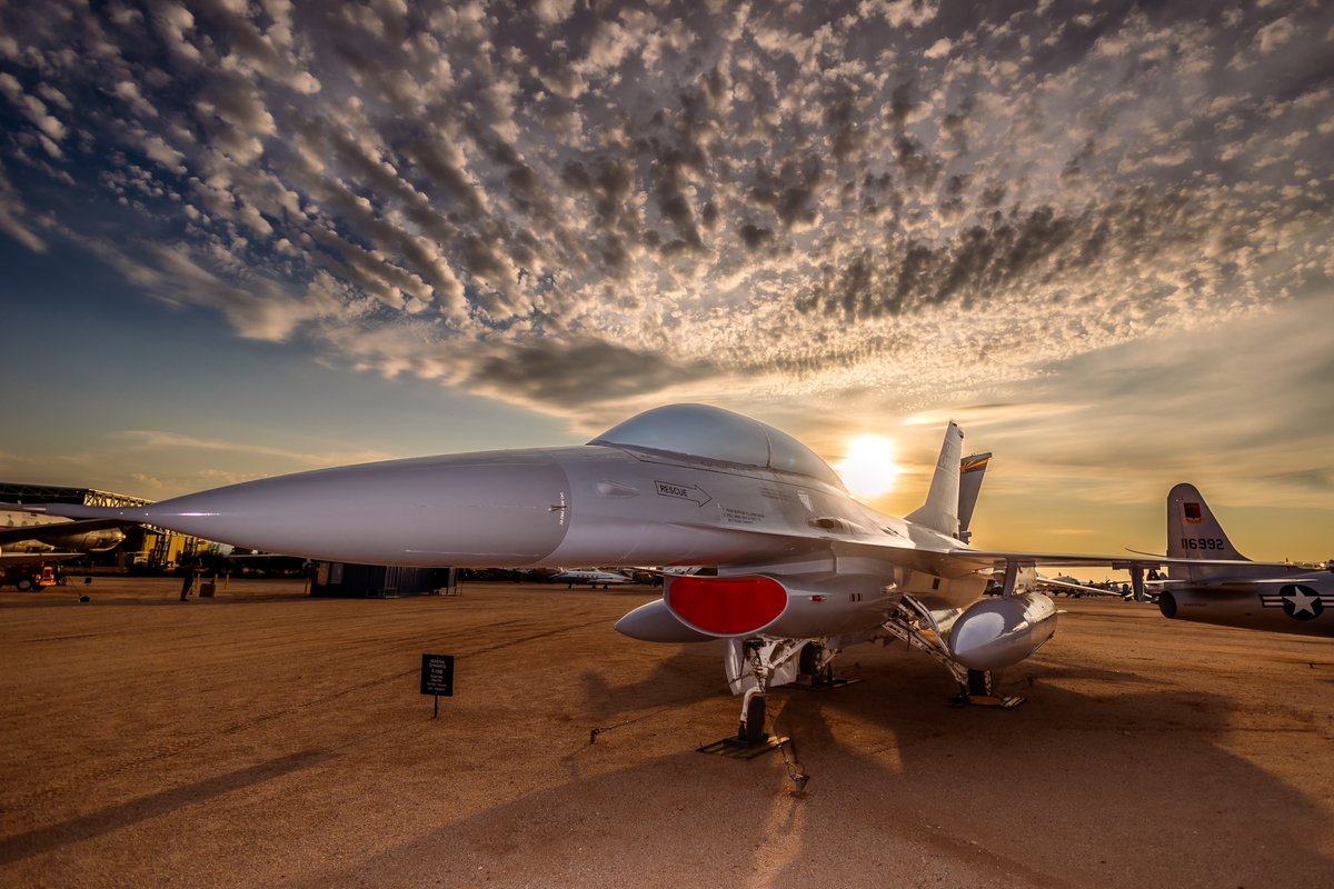 The USAF accepted the first production F-16 at the General Dynamics plant in Fort Worth, Texas on 8/17/78. Though the F-16 wasn't officially named Fighting Falcon until 1980, the "Name-the-Plane Contest" had already concluded with a free dinner for the winner. 📸 by Bold Imagery.