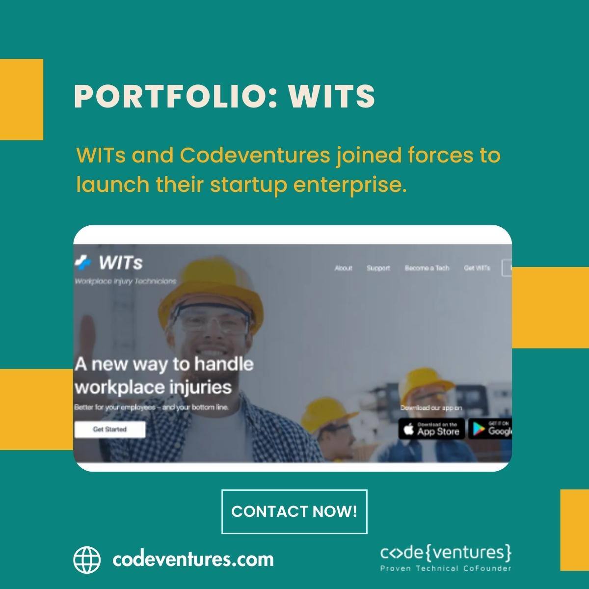 code_ventures's tweet image. 🚀Portfolio Spotlight! We&apos;re proud to showcase, WITS! 
At Codeventures, we’re proud to support groundbreaking startups as they reshape the future. Stay tuned for more updates!

Contact us today!
hubs.la/Q02KX0z80

#Codeventures #PortfolioSpotlight #StartupSuccess