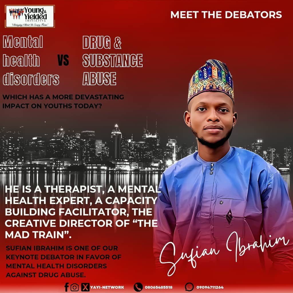 sufian__ibrahim's tweet photo. Join us and be part of an important debate on ‘Mental Health Disorders vs. Drug Abuse.’ 🧠💊 

We’ll be unpacking the complex relationship between mental health and addiction, challenging misconceptions, and exploring how both issues intersect and impact lives. https://t.co/EZfHx6F5Oq