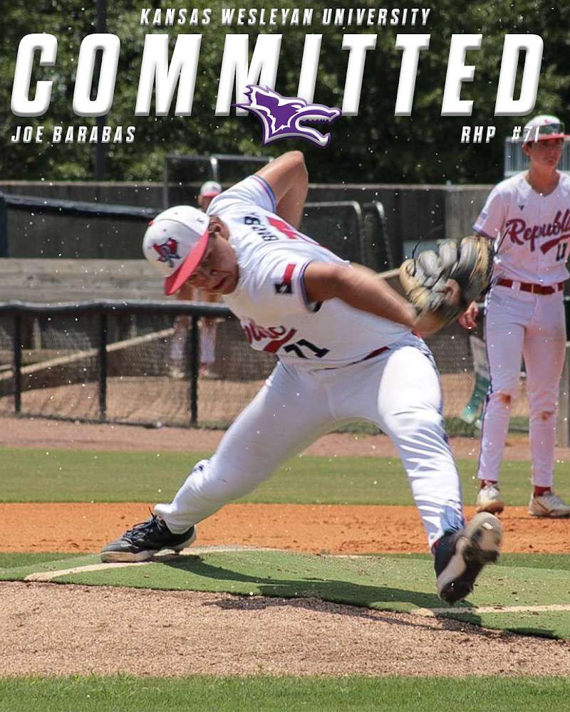 Joey Barabas (@joeybarabas) on Twitter photo I would like to announce my commitment to further my academic and athletic career at Kansas Wesleyan University. Thank you to all of my friends, family, coaches, and God for helping me achieve my goals. <a href="/KWUBaseball/">KWU Baseball</a> <a href="/KWUNeale27/">Bill Neale</a> <a href="/CoachHuffEra/">Huff</a> <a href="/BretRinger/">Bret Ringer</a> <a href="/SideArmNation/">Geoff Freeborn đ</a> I would like to announce my commitment to further my academic and athletic career at Kansas Wesleyan University. Thank you to all of my friends, family, coaches, and God for helping me achieve my goals. <a href="/KWUBaseball/">KWU Baseball</a> <a href="/KWUNeale27/">Bill Neale</a> <a href="/CoachHuffEra/">Huff</a> <a href="/BretRinger/">Bret Ringer</a> <a href="/SideArmNation/">Geoff Freeborn đ</a>