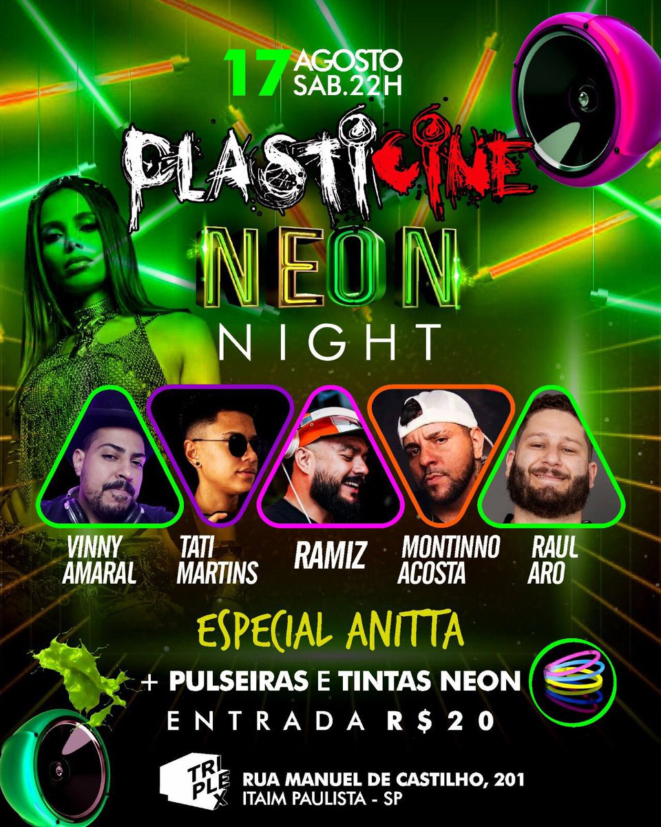 PlasticineParty's tweet photo. ✨ Hoje é dia de Plasticine ✨

🕙 22h
📍 TRIPLEX
Rua Manuel de Castilho, 201 - Itaim Paulista - São Paulo/SP https://t.co/xbZJSk93cF