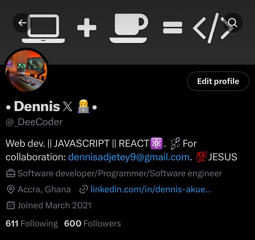 _DeeCoder's tweet image. We just reached 600 followers🚀
Thank you!🎉