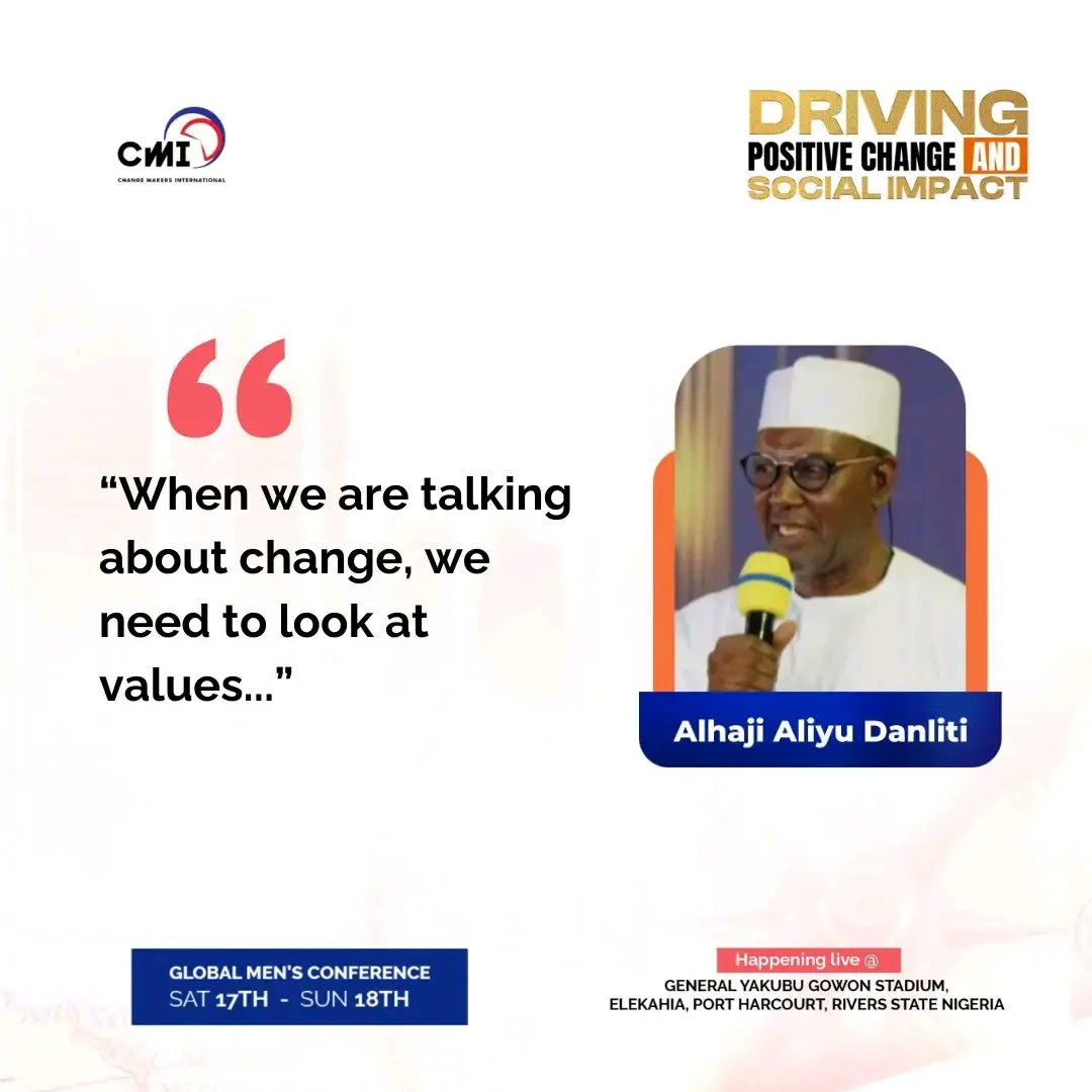 dclmcrs's tweet photo. CHANGE MAKERS INTERNATIONAL 
DAY ONE - GLOBAL MEN'S CONFERENCE

DRIVING POSITIVE CHANGE AND SOCIAL IMPACT

EXCERPTS FROM ALHAJI ALIYU DANLITI

#ChangeMakersInternational
#CMIPortHarcourt
#BeTheChange2024
#RiversState
#Nigeria
#dclmcrs https://t.co/jwj1EOQkID