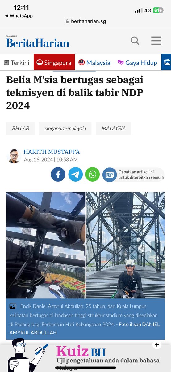 Alhamdulillah syukur nikmat.. 
tak pernah jangka benda ni berlaku, Semuanya dah tertulis… nanti dah tua boleh citer dekat cucu atuk pernah masuk surat kabor Singapura 🤣