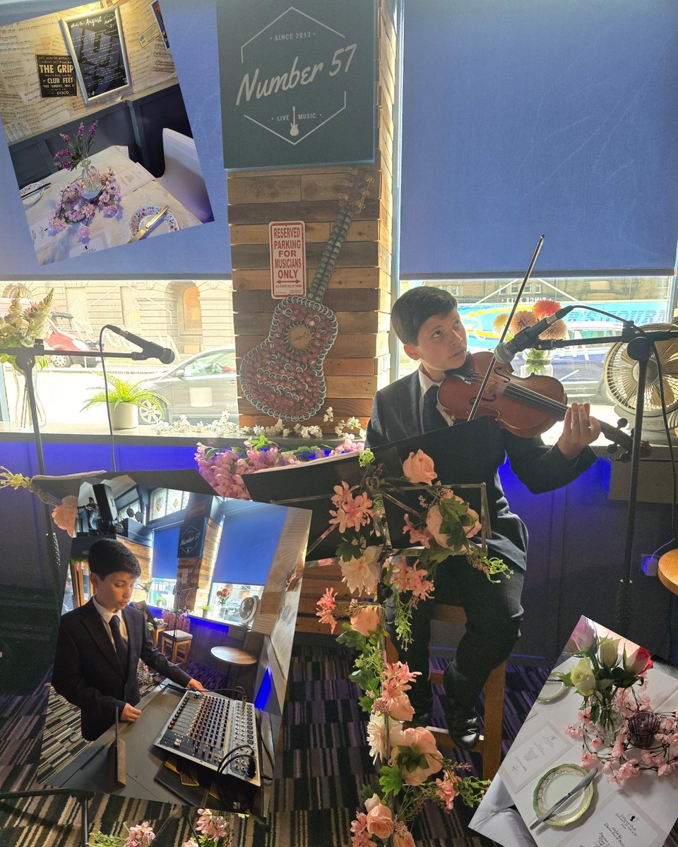BuskBros's tweet photo. More charity fundraising on the cards, but today was something a bit different... a beautiful Bridgerton themed event. 🌸🎻💖🥂 Everything from Mozart to Madonna on the set list. Lovely venue and we loved working alongside 'The Kilted Conductor', what a guy! 🙌 https://t.co/dSo5A6q5W3