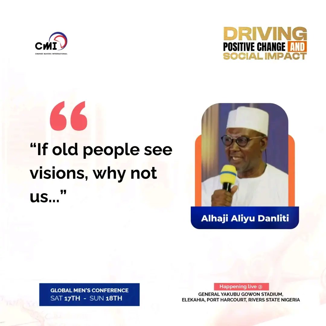 dclmcrs's tweet photo. CHANGE MAKERS INTERNATIONAL 
DAY ONE - GLOBAL MEN'S CONFERENCE
DRIVING POSITIVE CHANGE AND SOCIAL IMPACT

EXCERPTS FROM ALHAJI ALIYU DANLITI

#ChangeMakersInternational
#CMIPortHarcourt
#BeTheChange2024
#RiversState
#Nigeria
#dclmcrs https://t.co/R1eHFMFVbn