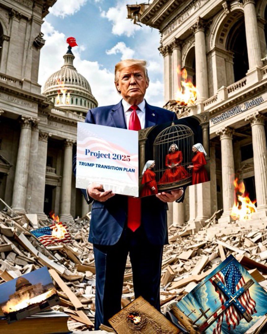 Stop thinking it can’t happen here, #TrumpsProject2025 is eerily similar to Hitler’s #Project1933 They both consolidate power to the Executive rendering checks and balances from the Judiciary and Legislative branches moot. If this plan is enacted Democracy is over!VOTE🗳️MAGA OUT!