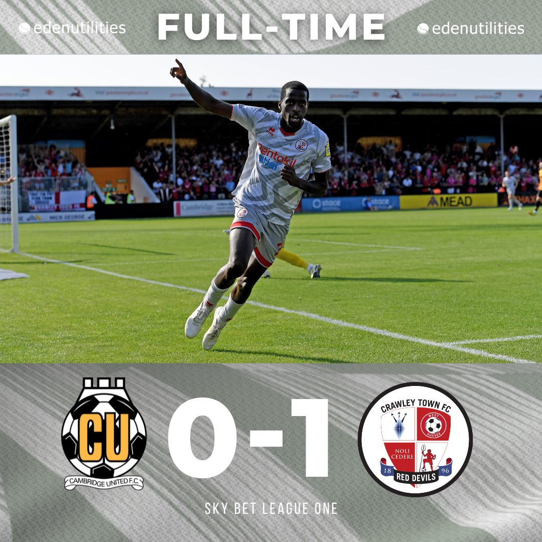 TheSportsman's tweet photo. Two seasons ago, Ade Adeyemo was playing for @CrayValleyPM in Isthmian South East Division. 

In 23/24 he joined @crawleytown and helped them earn promotion against all odds from League Two. 

Today he's just scored an 87th minute winner in League One. 

What a journey for the 26 year-old forward 😍

#TownTeamTogether | #EFL