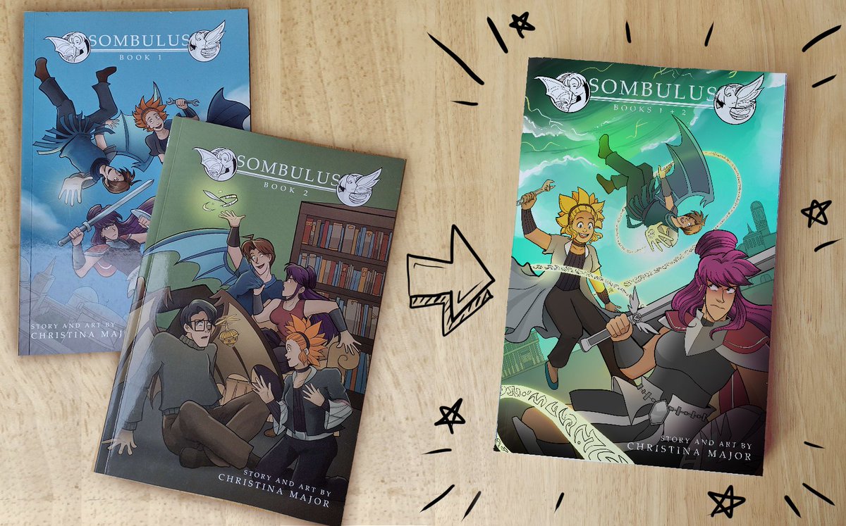 delphina2k's tweet image. Can&apos;t believe it&apos;s been almost ten years since I ran my first Kickstarters and brought Sombulus Books 1 &amp;amp; 2 to print. I&apos;m out of copies, so I&apos;m running a new campaign to combine/upgrade/revise them into one book!

It&apos;s launching THIS WEEK, check it out! sombulus.com/omnibus