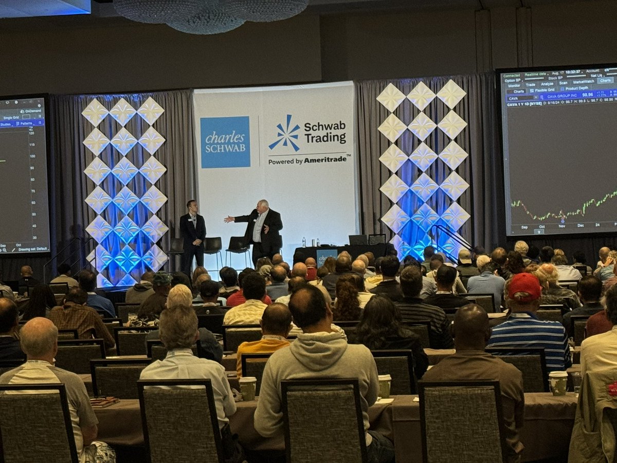 TomWhite_S's tweet photo. The @SchwabTrading  #MarketDrive is in full force with @JoeMazzolaCS and @BenWatsonCS breaking down Charts. #TraderEducation https://t.co/vTgNPtGBk3