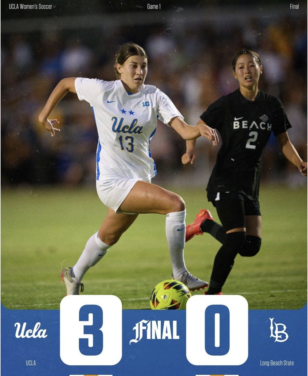 Lagunash1998's tweet photo. #UCLA #Soccer #BigTen #win
UCLA 3  Long Beach State 0
Go Bruins! https://t.co/xyPPCQ48X7