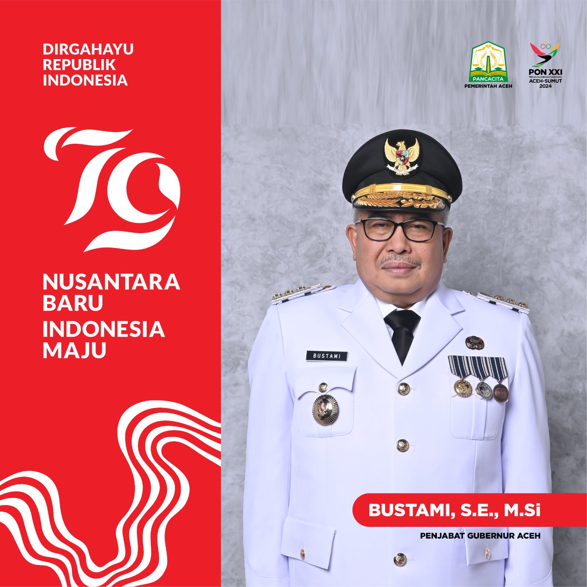 ReportSosial's tweet photo. #hutri2024 
#pemerintahaceh

Dirgahayu Republik Indonesia ke-79 Nusantara Baru Indonesia Maju https://t.co/XrkrPaIR1T