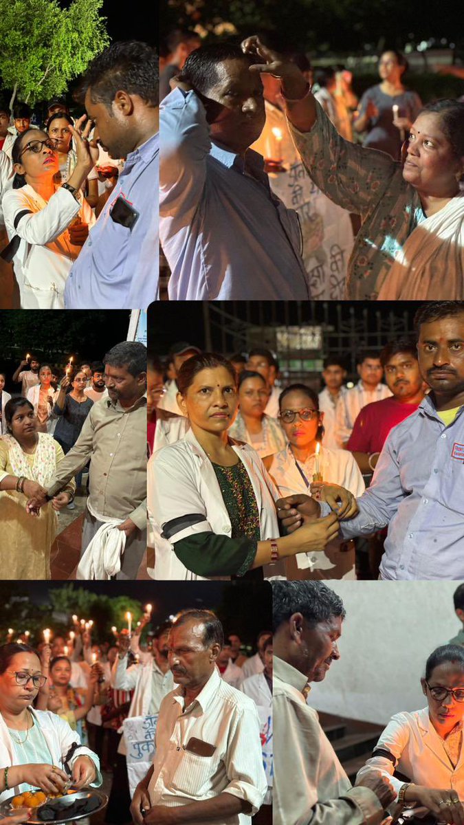 DrGauravMaurya's tweet photo. Today 17th August is celebrated as BLACK Raksha Bandhan in which Female Doctors &amp; Nursing staff tie Black Ribbons to Security Guard as Raksha sutra #BlackRakshaBandhan #justiceformoumita #यह_आज़ादी_झूठी_है #BengalHorror #justiceforRGkar

 @PMOIndia @RDA_UP @DBRRAMCKannauj https://t.co/ClQWSnRtQ4