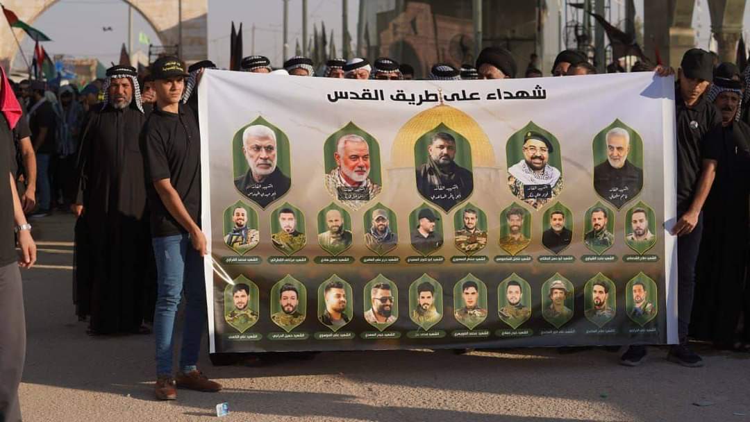 #طوفان_الأربعين 
طريق القدس بداء بدماء قادتنا ،،