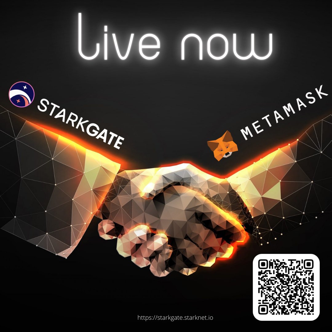 Julia_457_'s tweet photo. .
#StarkGate expands the boundaries
Now u can transfer ERC-20 tokens from #Ethereum to #Starknet using #Metamask
I like to use familiar tools, thanks #Starkware https://t.co/cIdXlu0ODD