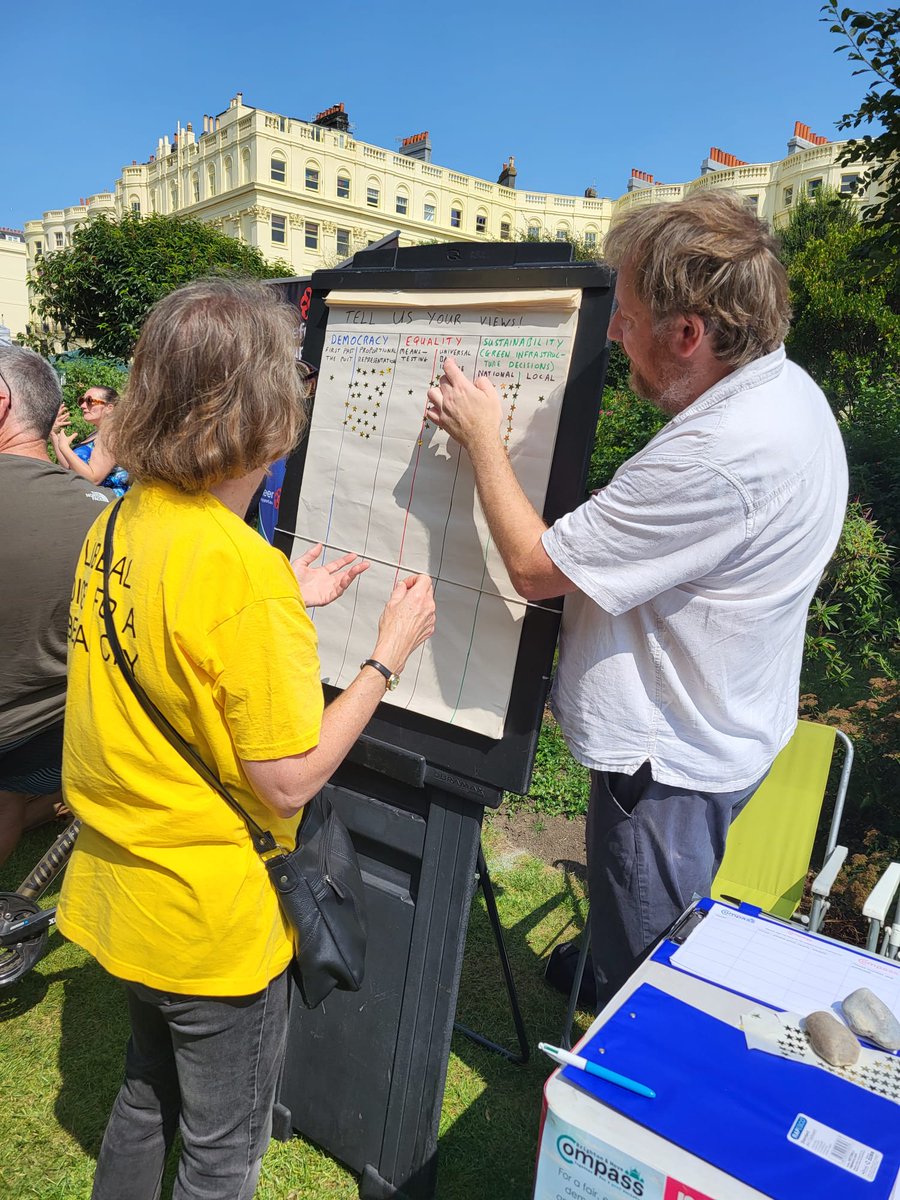 compass_sussex's tweet photo. Great Compass conversations about democracy, equality and sustainability at the Brunswick Festival in Hove today. We'll do it all again tomorrow from 12 noon. See you there? @CompassOffice https://t.co/WuQrkyvqZT