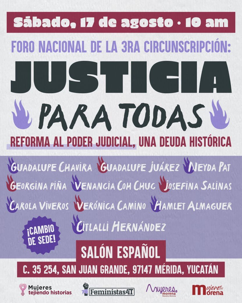 CarolaViveros11's tweet photo. Ya estoy en Mérida para el Foro Nacional sobre la Reforma al Poder Judicial.  ¡¡¡Ahí nos vemos!!! https://t.co/4rFtzps4cp