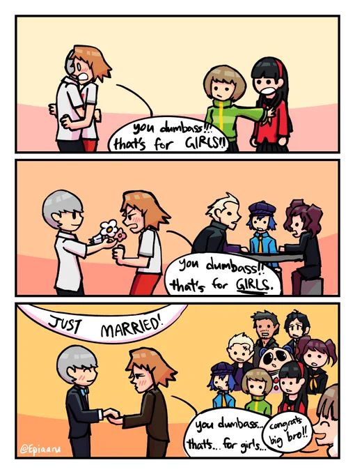 that's for GIRLS

#Persona4 #YuNarukami #YosukeHanamura 