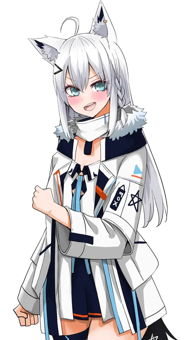 背景無しフブみこさんやろがい!#絵フブキ #miko_Art 