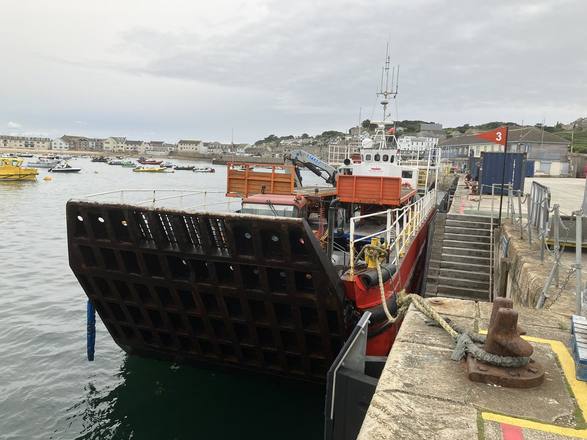 First of the landing craft arrived <a href="/StMarysHbr/">St Mary's Harbour</a> for the hospital project