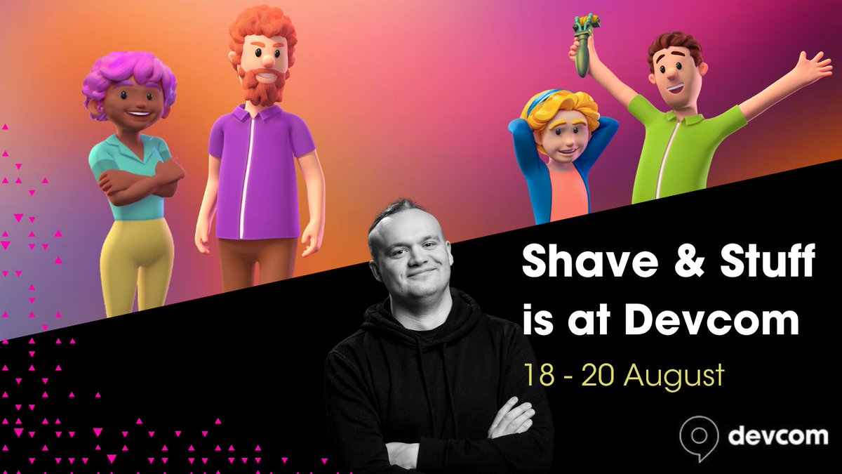shaveandstuff's tweet photo. We'll be at @devcom_global! 🤩  

Don't be shy, come say hi to @GirtsKesteris 👋  

We'll see you from the 18th to the 20th of August 🕺  

#Devcom #DDC2024 https://t.co/bsk5J4iMc9
