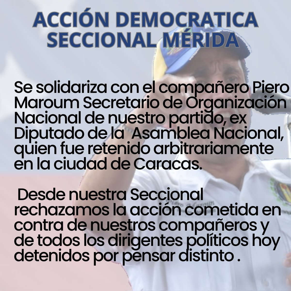 PartidoADMerida's tweet image. Desde Mérida exigimos saber dónde está nuestros Sec de Organización Nacional @PieroMaroun