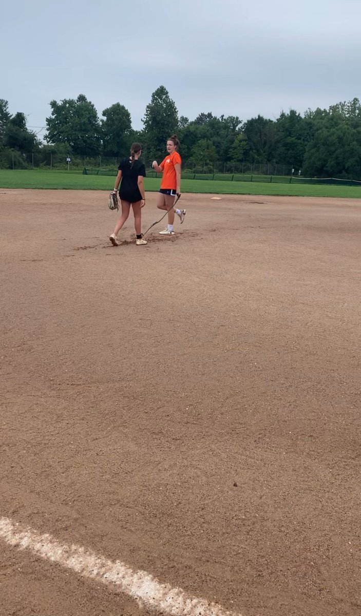 Great day to work with <a href="/madisonknight25/">Madison “Mayday” Knight</a> to increase my speed and work on all pitches before she goes back to Syracuse.