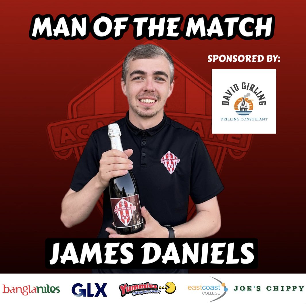 <a href="/RichieFabian/">®fabzz</a> <a href="/ethsco/">ethan</a> <a href="/MarkStinton/">Mark Stinton</a> The man of the match for today’s game was awarded to <a href="/james_daniels9/">James Daniels</a>

Many thanks to David Girling for sponsoring James this season!