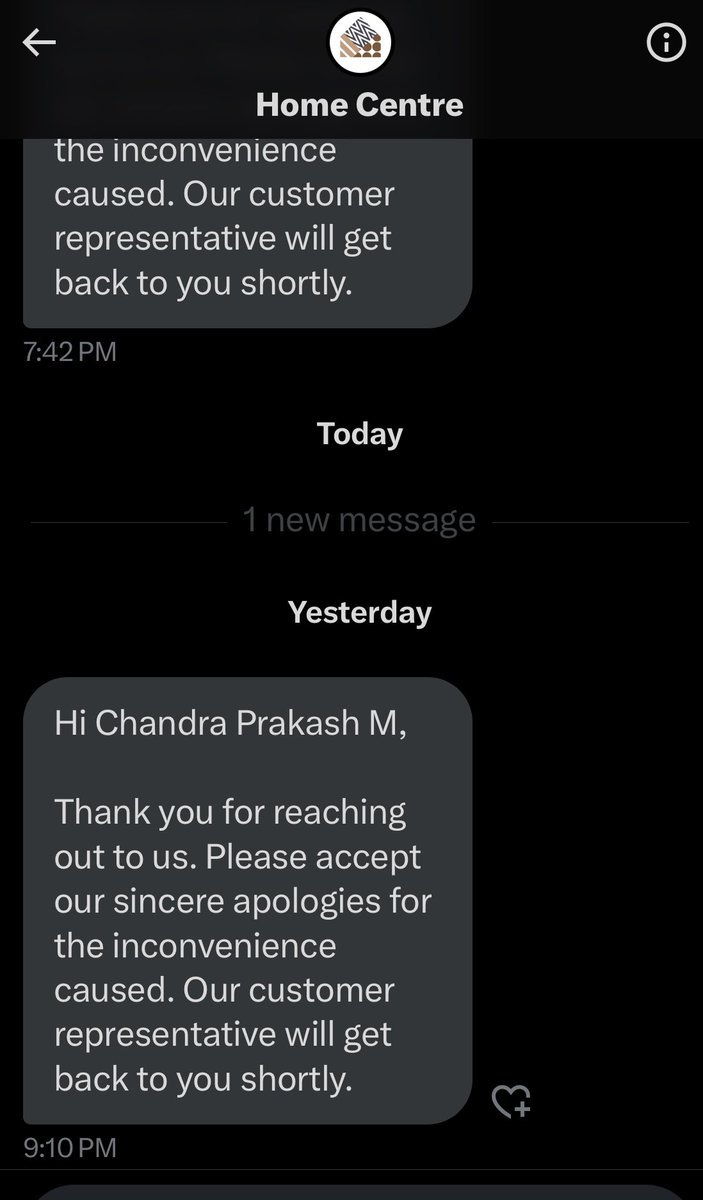 m_chandraprakas's tweet image. Again the same message, its so disgusting @askhomecentre #HomeCentreOman #worstservice #Noresponse #Nocommitment