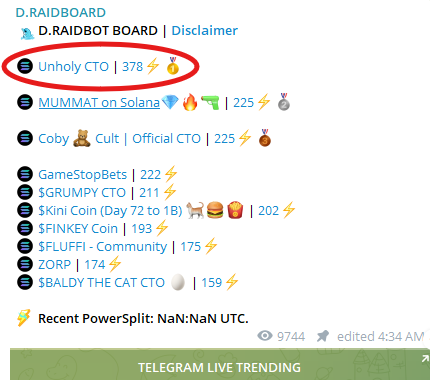 Unholy_CTO's tweet photo. Raidboard is nothing but a walk in the park for the $Unholy Cult❌✝️

Get used to it... https://t.co/IdNhDYV8co