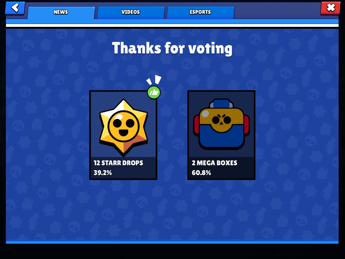 StationNate's tweet photo. Vote for Starr Drops! #BoxVsDrops #Brawlstars https://t.co/NKQqhMAcQS