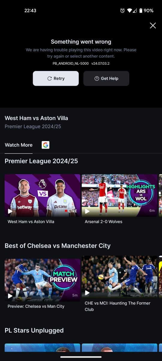 mannuafc's tweet photo. @DisneyPlusHelp @DisneyPlusHSP 
Kindly look into it, not able to watch the live matches. https://t.co/r83MAYVkwO