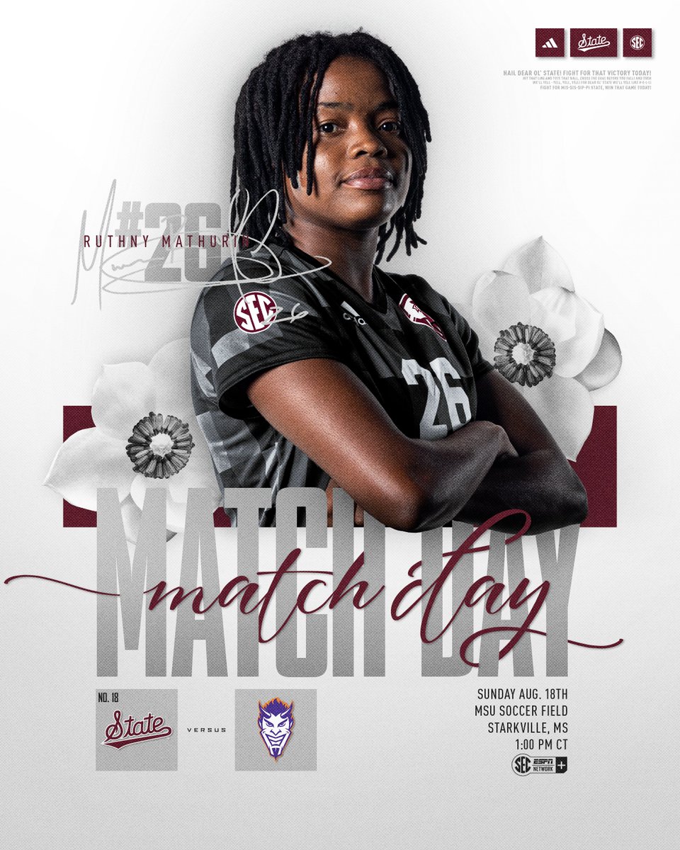 𝐇𝐚𝐩𝐩𝐲 𝐌𝐚𝐭𝐜𝐡 𝐃𝐚𝐲!

🆚 Northwestern State
🕐 1 PM Kick
⚽️ Kids Day

#HailState🐶