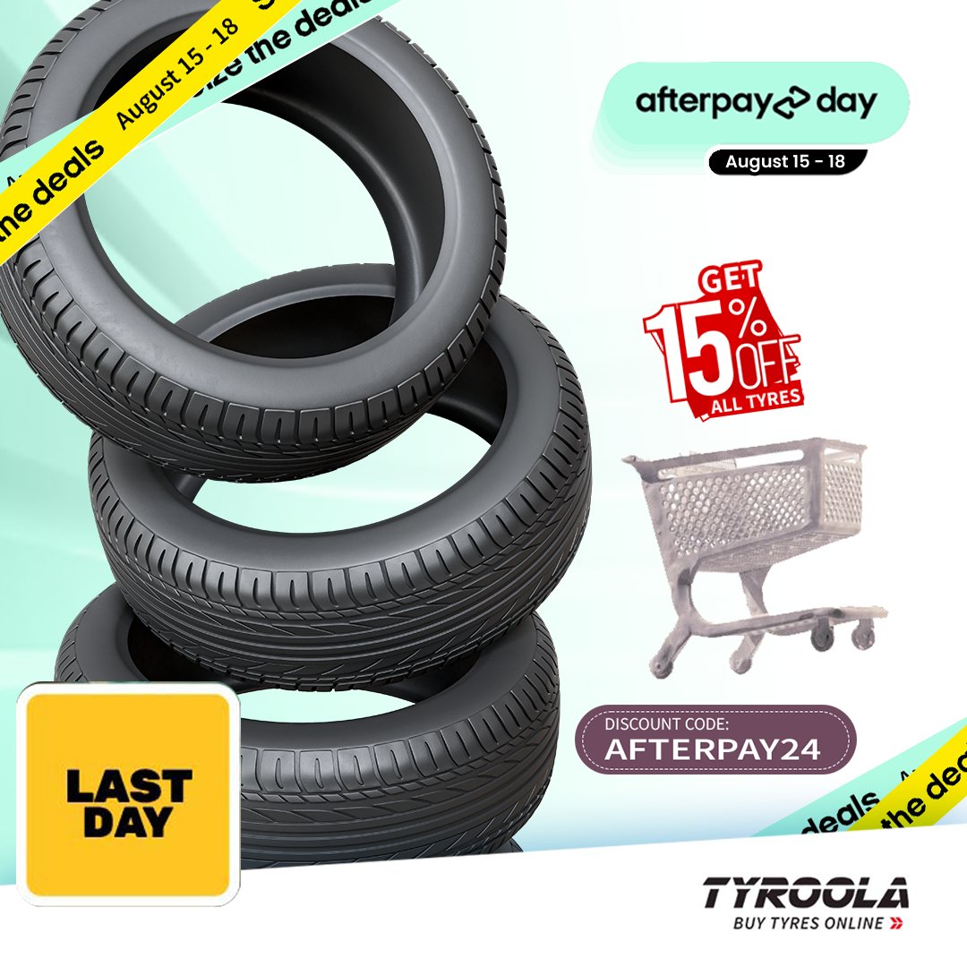 🔥 Our AFTERPAY DAY Sale ends today!
🛒 Buy Now! bit.ly/4089CeB
⏰ You have a few more hours to shop!

#Tyroola
#Afterpay