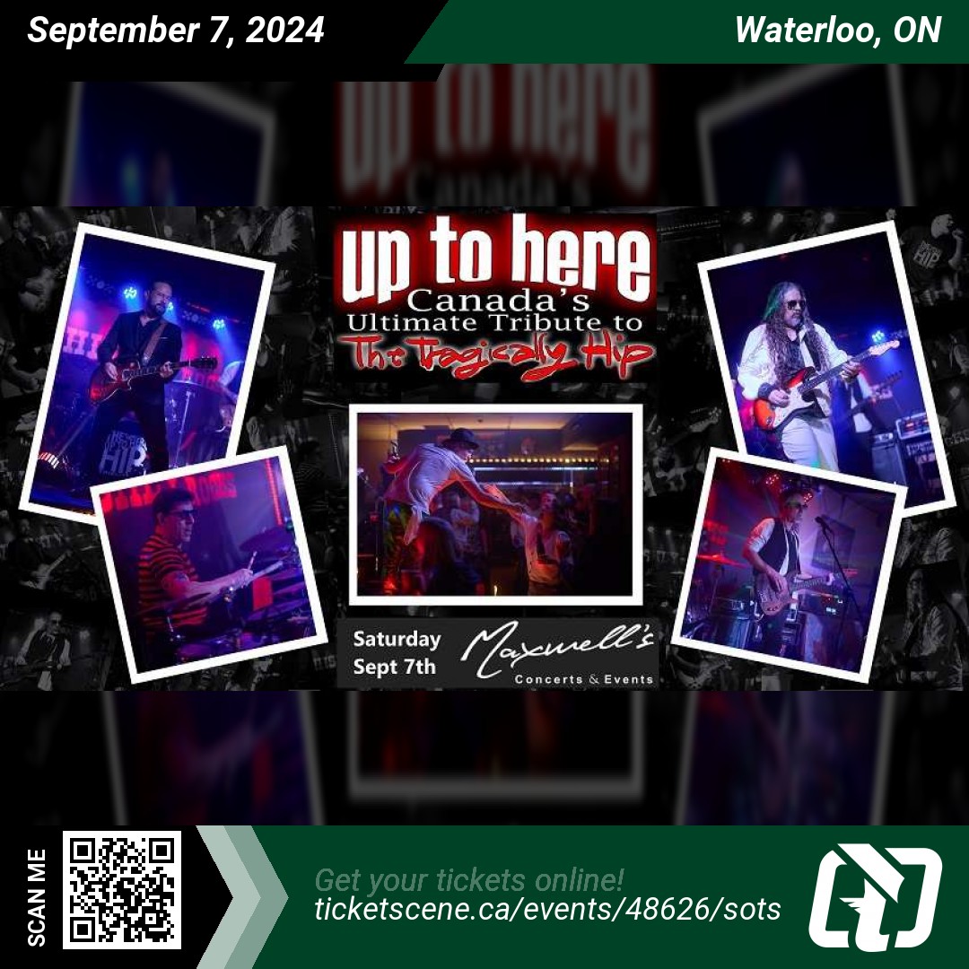 Up to Here will be performing at <a href="/maxwellsmusic/">Maxwell's Waterloo</a> on Saturday, September 7, 2024 at 8:00 pm
Get your tickets online ticketscene.ca/events/48626/s…
#waterloo #tickets #events