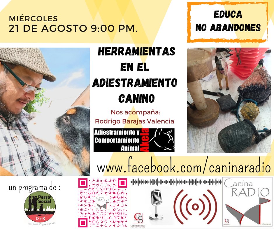 Nos vemos por facebook live. ! 

programa en vivo por la pagina 

Educa no abandones 

<a href="/perrosocialmx/">Perro Social México</a> 

<a href="/accion_canina/">Acción Canina / México</a> 

<a href="/PrrosPerdidosMX/">PerrosPerdidosMx</a>