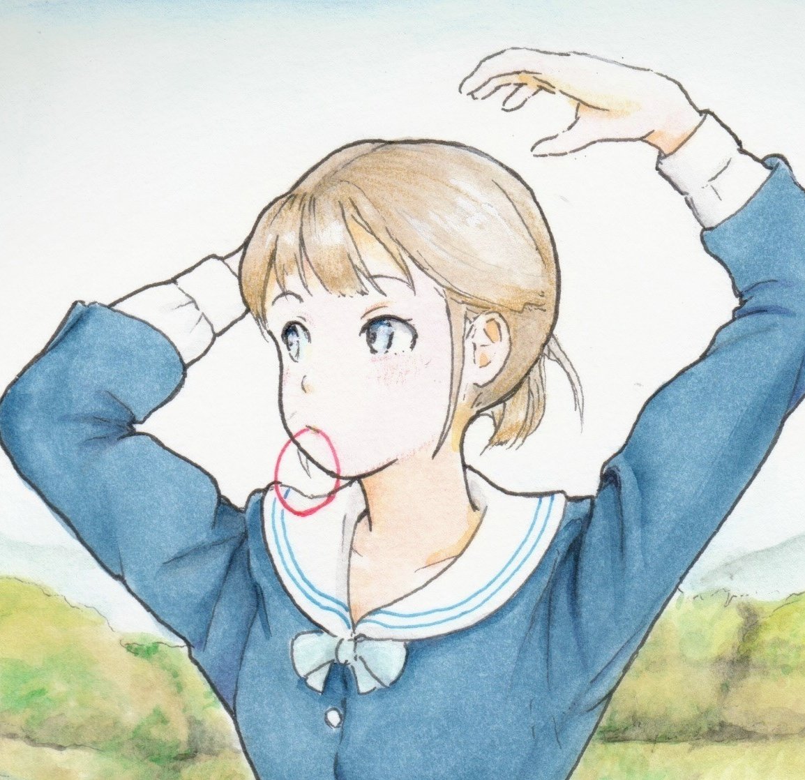 #お前が描いた創作女子を見せろ

「おうちのバイクちゃん」こと、那來(なくる)。バイク好きのお父さんがハーレーのナックルヘッドから名付けた。 