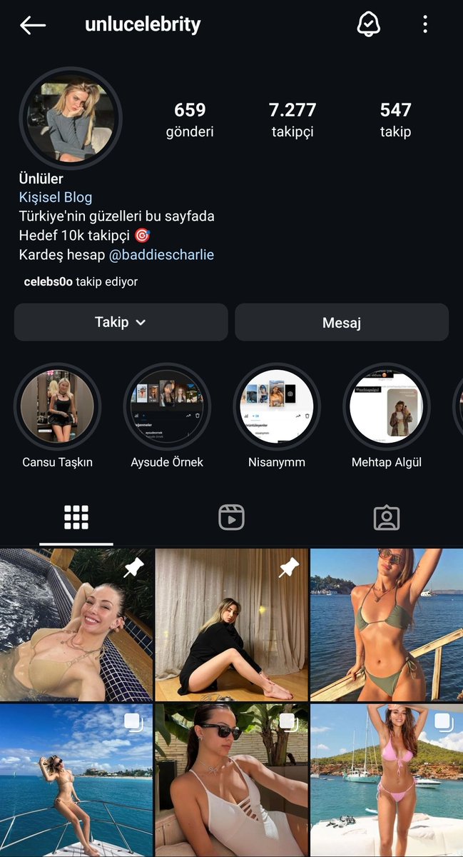 Kardeş hesap <a href="/unlucelebrity0/">Ünlü Celebrities</a> hem X , hem instagramda takip edip destek olalım lütfen arkadaşlar 👍👍 çok kaliteli paylaşımları olan çok kaliteli bir sayfa 🔥🔥