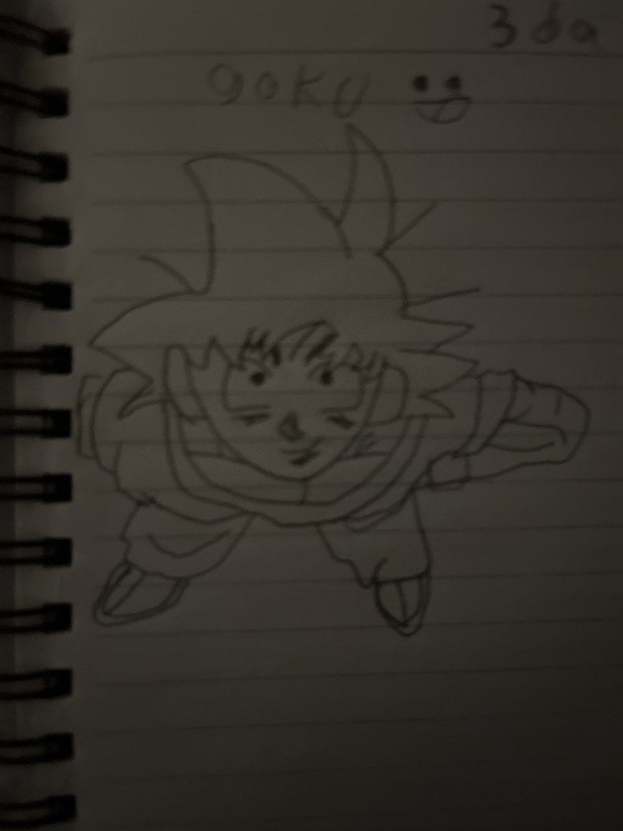 SomeGuysAnimat's tweet photo. Been a little busy with school but I drew goku (again) https://t.co/nilWUIVvaV