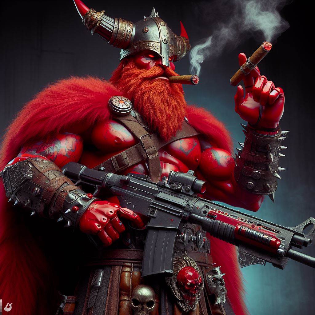 Name:Blood Beard The Decimator
Age:6Billion+
Gender: Male
Race:Anicent Barbarian God
Origins: Planet Earth
Height: 6’6
Sexuality: Straight
Occupation:Executioner Of The Dragon Empire