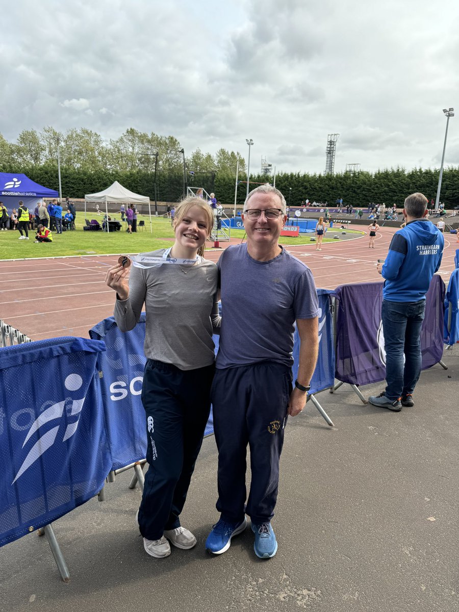 KenWGPearson's tweet photo. Super proud of Katherine winning first senior Scottish medal with bronze at high jump at @scotathletics #4Jathletics championships today. All the years of training paying off. @McLarenHSPE https://t.co/wg5vNoQvUL