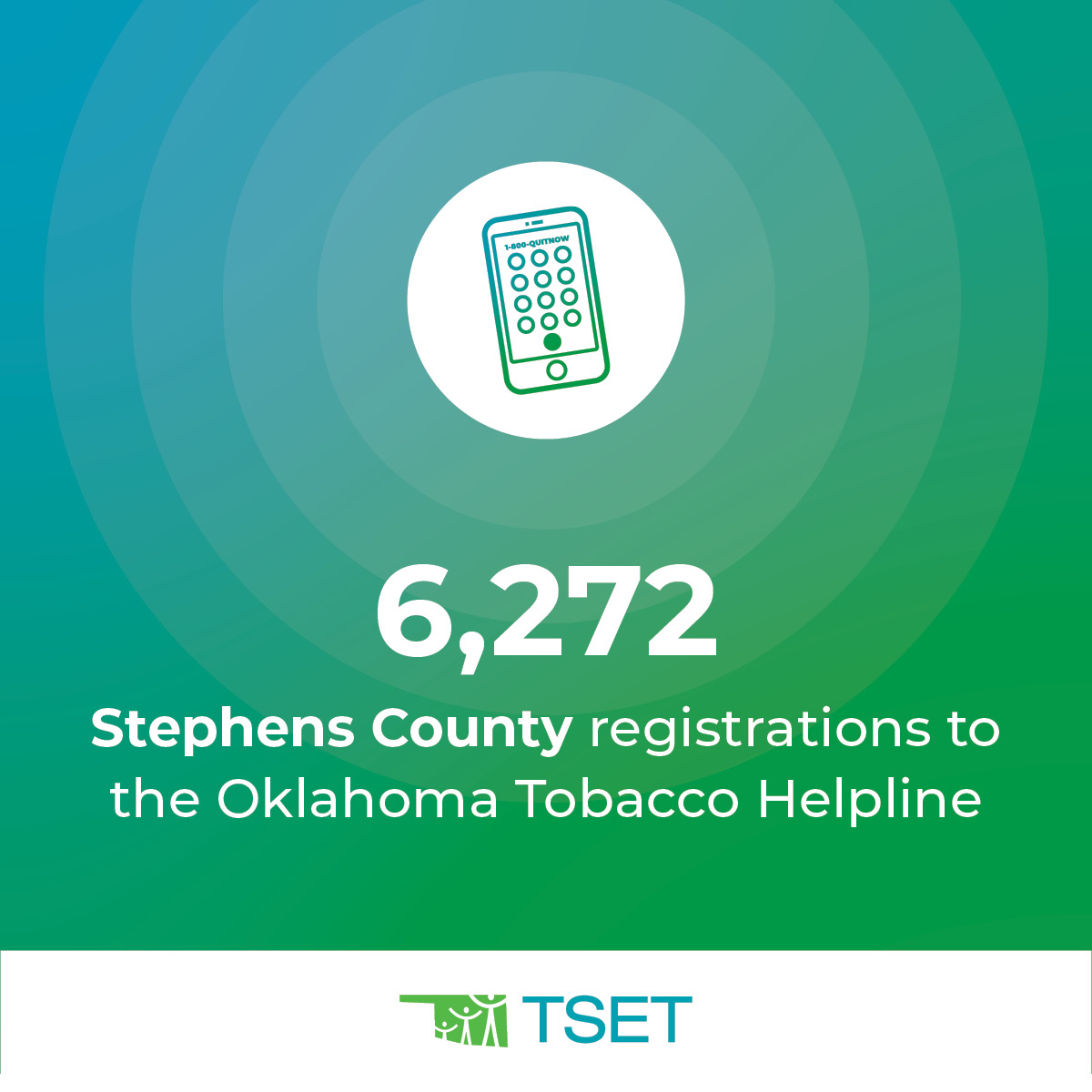 TSETDirector's tweet photo. @OklahomaTSET has helped thousands of Oklahomans quit tobacco. 
Stephens County is just one example of the difference they're making in the lives of those who need it! https://t.co/kK7yYDTScd