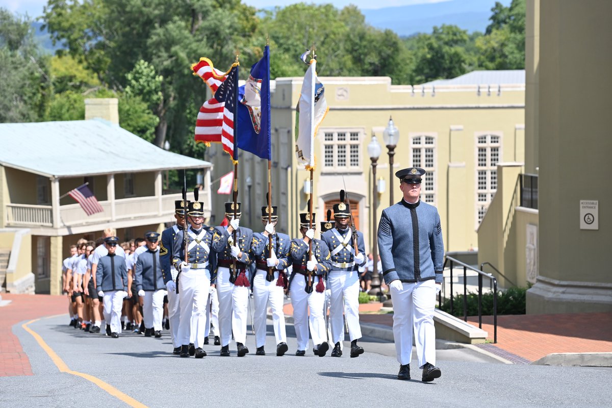 VMI1839's tweet photo. The journey of a thousand miles begins with one step—or in this case, a march up. Members of our 2025+3 Rat Mass now officially begin their VMI experience.

#rahvamil #VMIMatriculation #LeadersInTheMaking #ratmass #VMIExcellence #vmi25plus3 #vmi https://t.co/CkYQ8ldZUg