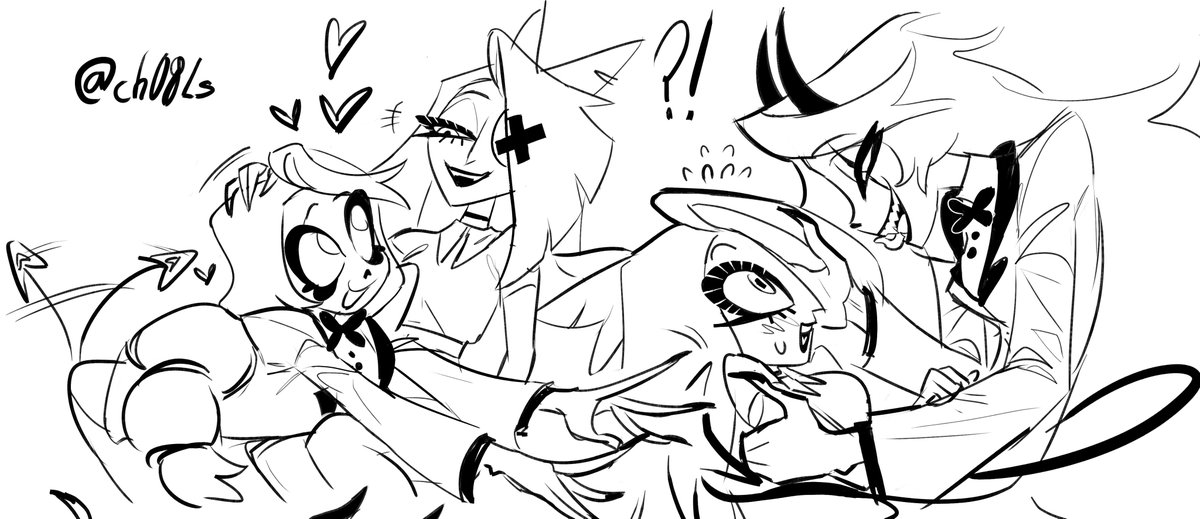 🐶🐶🐺 #HazbinHotel #chaggie