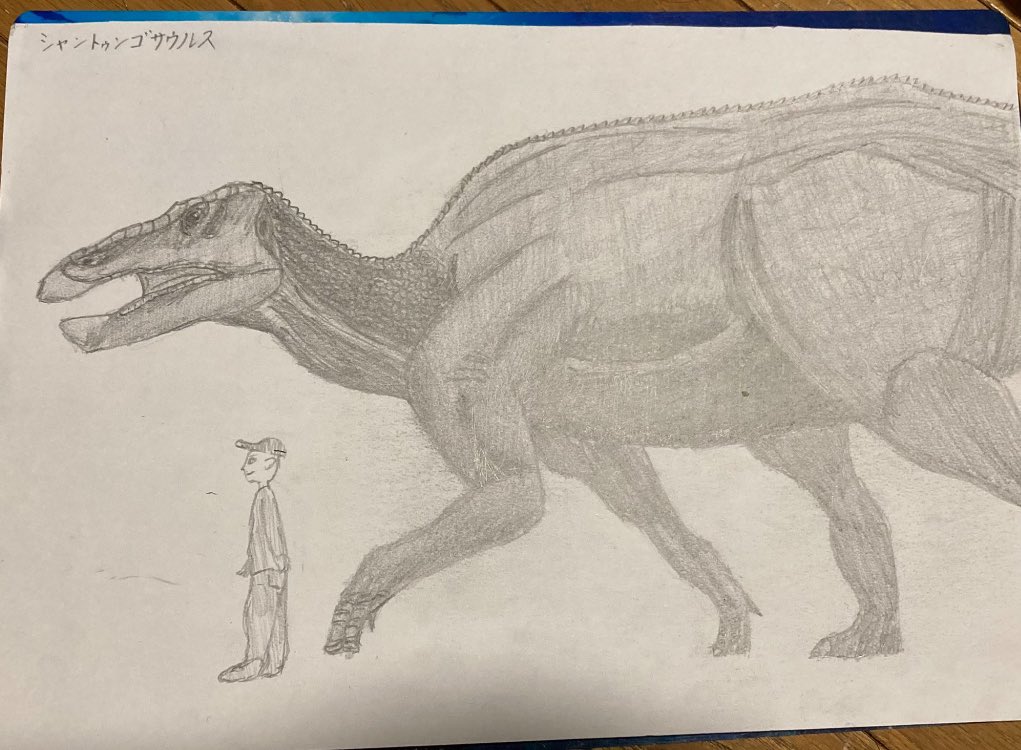 過去絵 シャントゥンゴサウルス！ 全長15m体重15t？史上最大の二足歩行
